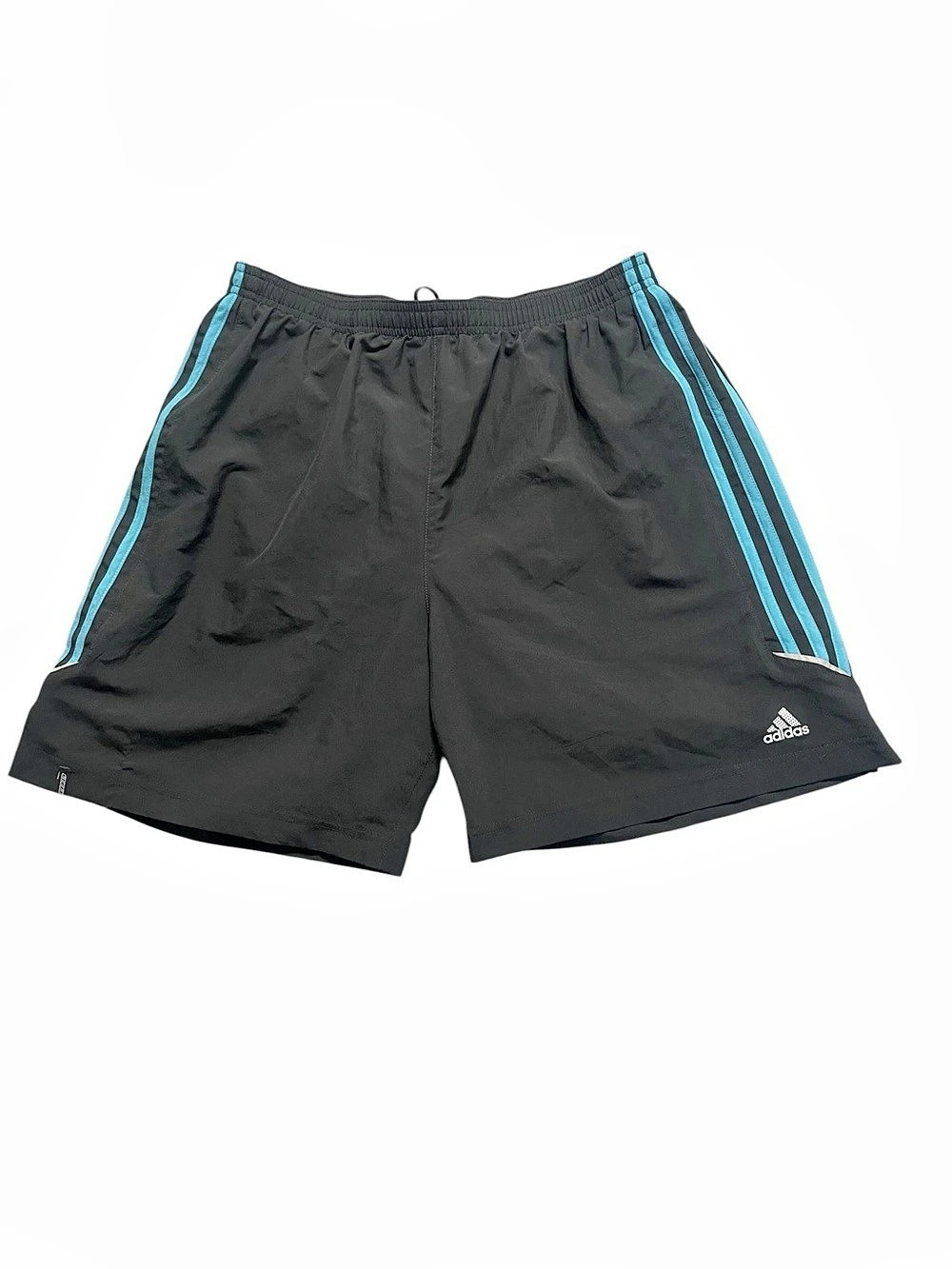 adidas Climalite Athletic Shorts Black & Blue Size Medium